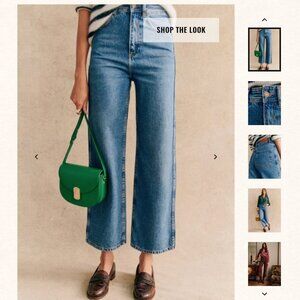 Sezane Denim Blue Le Crop Jeans Size EU 38/US 6